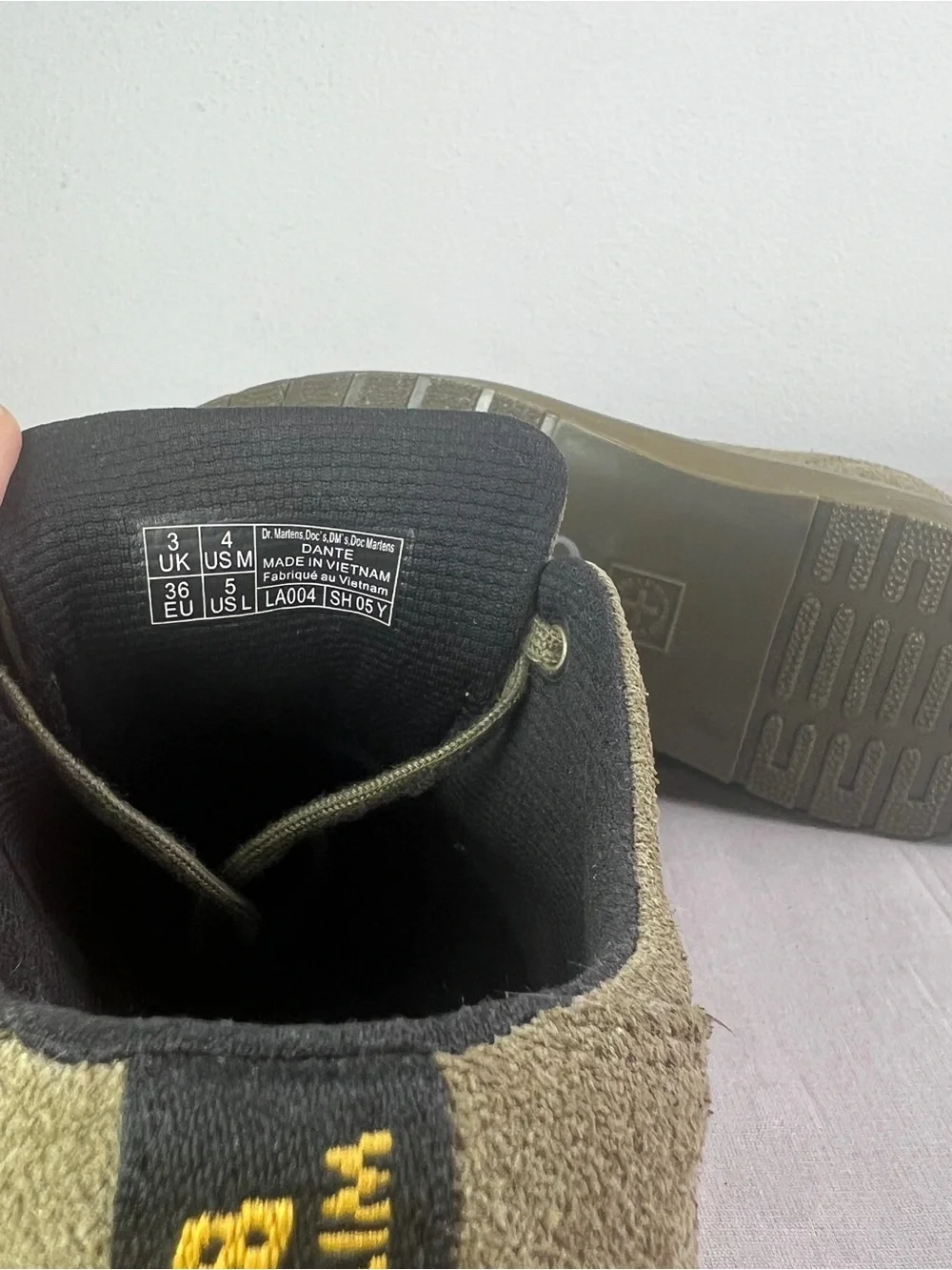 Dr. Martens Dante Leather Olive Green Shoes Men’s 4 New